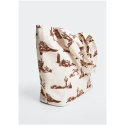 Bolso shopper estampado -  Mujer | MANGO OUTLET Melilla