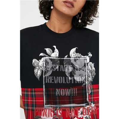 Camiseta oversize tartán