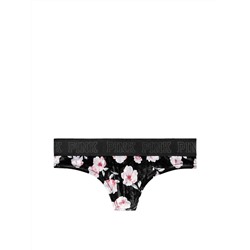 PINK Logo Velvet Thong