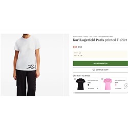 Повседневная футболка трехмерная вышивка   KARL LAGERFEL*D ОРИГИНАЛ!