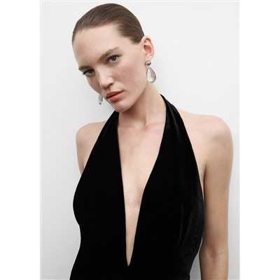 Mono terciopelo cuello halter