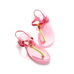 Сандалии Zhoelala Butterfly (розовый с глиттером+зеленый+красный)/ Zhoelala Butterfly pink glitter+green-red)