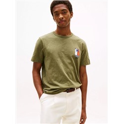 Palm Tree Logo Slub Cotton T-Shirt