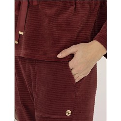 Bordo Comfort Fit Kapüşonlu Sweatshirt