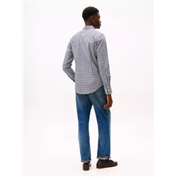 Slim Fit Stretch Gingham Oxford Shirt