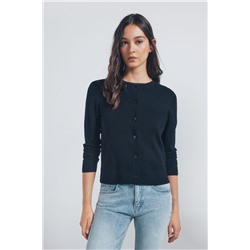 Cardigan botones cuello redondo viscosa