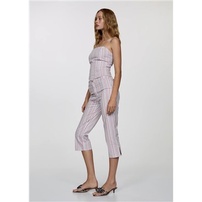Jeans capri rayas