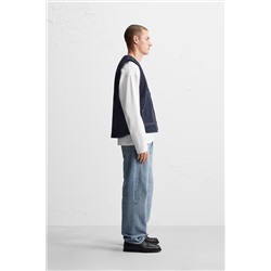 CHALECO DENIM COSTURAS