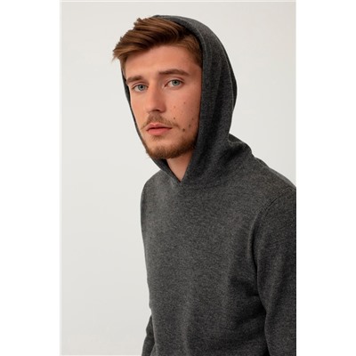Sudadera de lana y cachemir Gris jaspeado