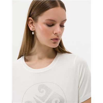 Ekru Comfort Fit Tişört