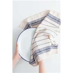 Linda Kurulama Bezi - Ekru/Lacivert - 40x60 cm