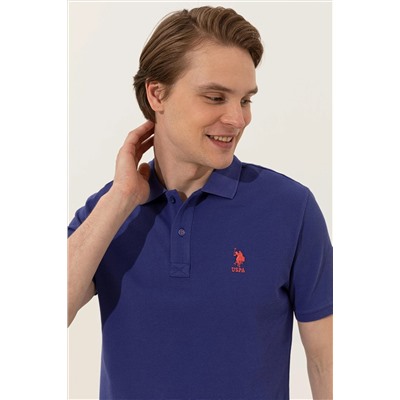 Erkek Mavi Basic Polo Yaka Tişört