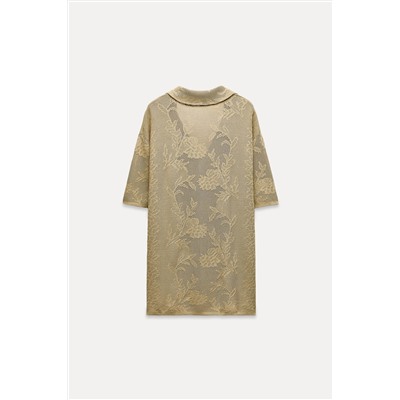 OVERSIZE JACQUARD KNIT POLO SHIRT