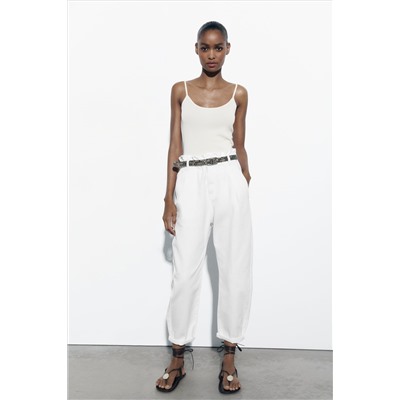 Z1975 BAGGY HIGH-WAIST PAPERBAG JEANS WITH BELT