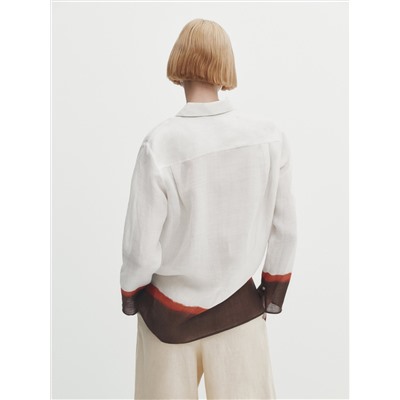 CAMISA 100% RAMIO BAJO COLOR BLOCK