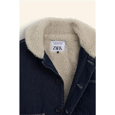 LIMITED EDITION DENIM JACKET WITH FAUX SHEARLING