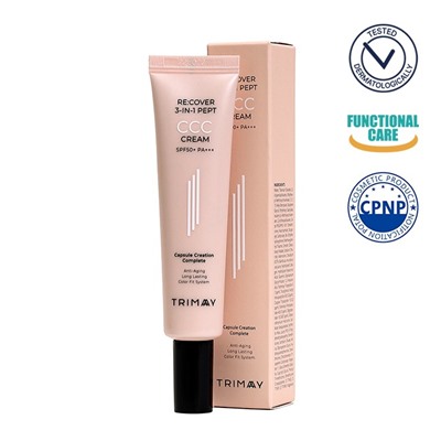Trimay Re:cover 3-in-1 Pept CCC Cream SPF50+PA+++ Тональный уходовый ССС крем с пептидами