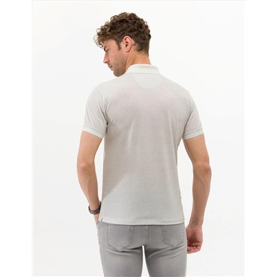 Açık Yeşil Slim Fit Dokulu Polo Yaka Tişört