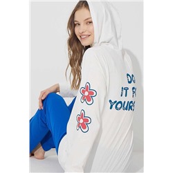 Siyah İnci Ekru Örme Pamuklu Pijama Takımı 22278727