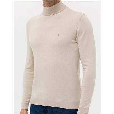 Kum Melanj Slim Fit Balıkçı Yaka Basic Triko Kazak