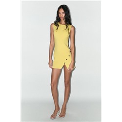 IRREGULAR BUTTON KNIT DRESS