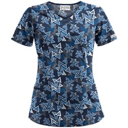 UA Right Angle Navy Scrub Top