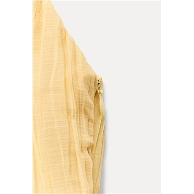 PLEATED ASYMMETRIC DRESS WITH RUFFLES