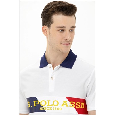 Erkek Beyaz Polo Yaka Tişört
