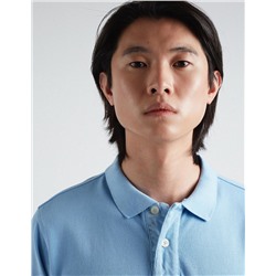 Piquet Polo, Men, Light Blue