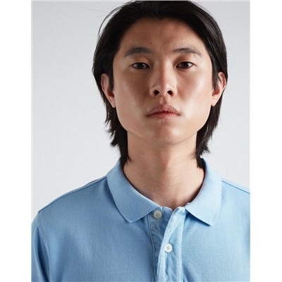 Piquet Polo, Men, Light Blue