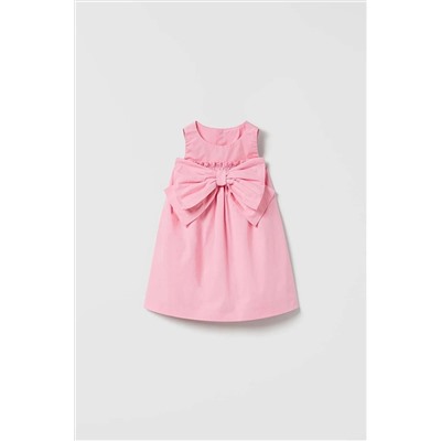 magu Kız Çocuk Pembe Poplin Elbise MgPoplinPembe