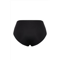 Siyah Yüksek Bel Basic Büyük Beden Bikini Altı TBBSS25CR00001
