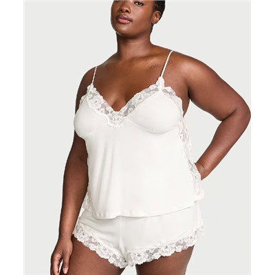 Victoria's Secret Ribbed Modal & Lace Cami Shorts Set