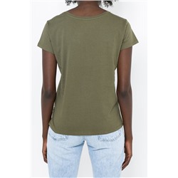 Camiseta de algodón orgánico Caqui