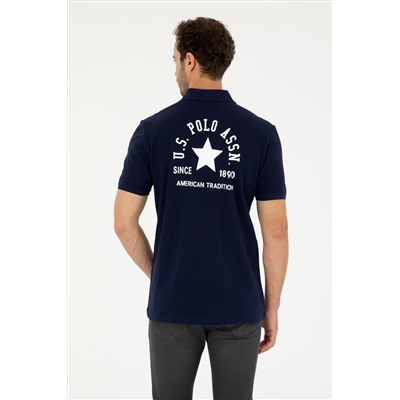 Erkek Regular Fit Polo Yaka Lacivert Tişört