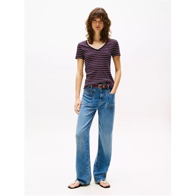 Stripe V-Neck Favorite T-Shirt