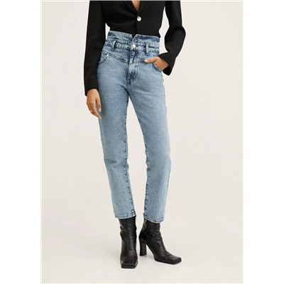 Vaqueros mom tiro alto -  Mujer | MANGO OUTLET Melilla