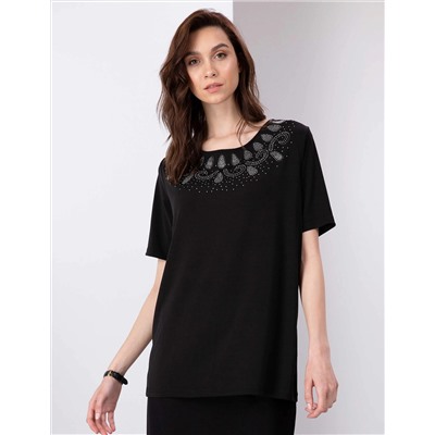 Siyah Comfort Fit Bluz