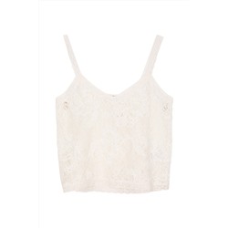 Top de encaje Blanco