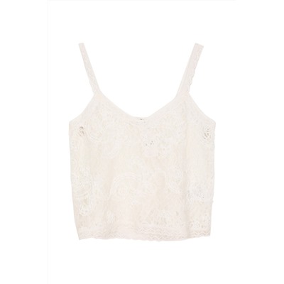 Top de encaje Blanco