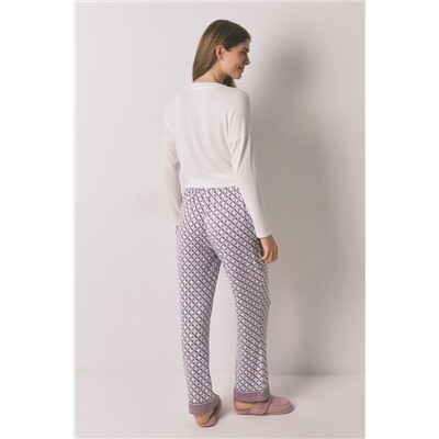 Pantalón largo ancho punto suave azul