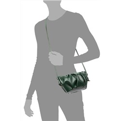 Bandolera de piel ovina Verde oscuro
