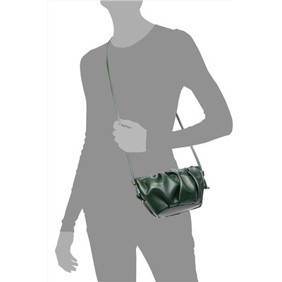 Bandolera de piel ovina Verde oscuro