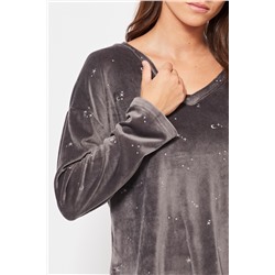 Camiseta de terciopelo Antracita