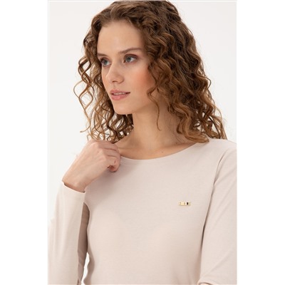Kadın Taş Bisiklet Yaka Sweatshirt