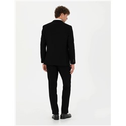 Yelekli Siyah Ekstra Slim Fit Takım Elbise