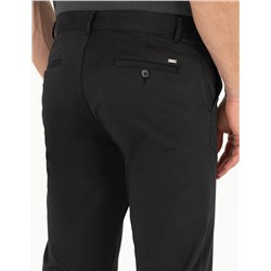 Siyah Regular Fit Kanvas Pantolon