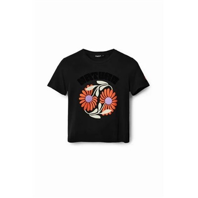 Camiseta "Save Nature" flores