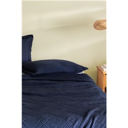 Triangle King Size %100 Pamuk Yatak Örtüsü - Lacivert - Lüks Koleksiyon