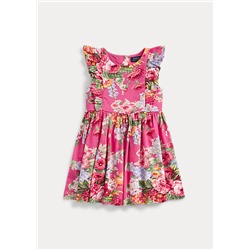 Girls 2-6x Floral Ruffled Cotton Dress